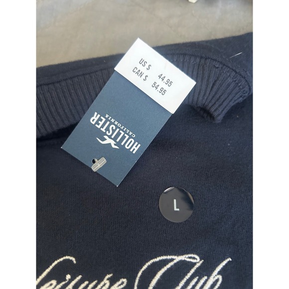 NWT Hollister Newport Rhode Island Graphic Sweatshirt Navy Blue L Preppy - Picture 5 of 9